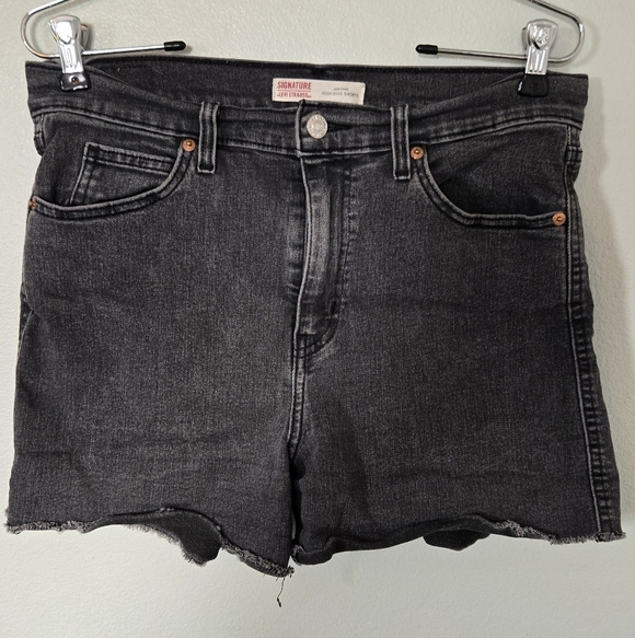 Signature by Levi Strauss Pants - Signature Levi Strauss Black Jean Shorts